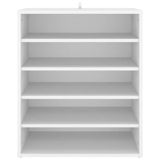 The Living Store Schoenenkast - 60 x 35 x 70 cm - wit - spaanplaat