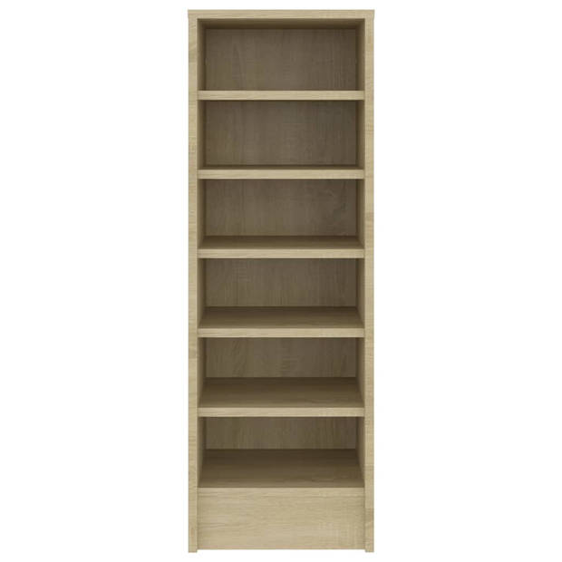 vidaXL Schoenenkast 31,5x35x90 cm bewerkt hout sonoma eikenkleurig