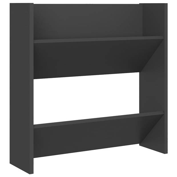 The Living Store Schoenenkast Modern - Wandmontage - 60x18x60cm - Grijs