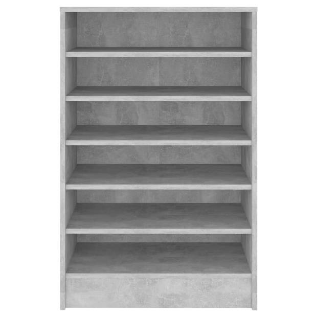 The Living Store Schoenenkast - Betongrijs - 60 x 35 x 92 cm - Hoogwaardig materiaal