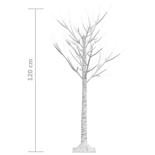 vidaXL Kerstboom wilg met 120 warmwitte LED's binnen en buiten 1,2 m