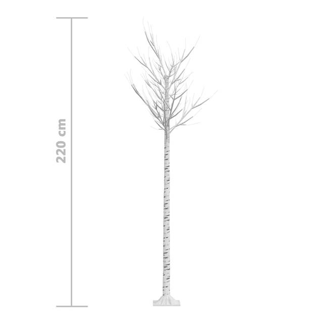 vidaXL Kerstboom wilg met 200 koudwitte LED's binnen en buiten 2,2 m