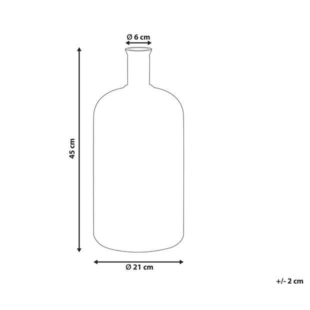 Beliani KORMA - Bloemenvaas-Groen-Glas