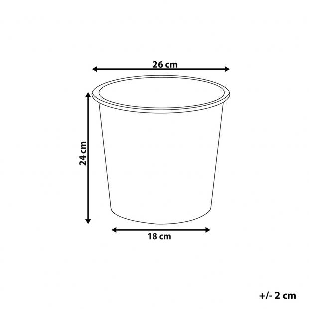 Beliani BALZO - plantenbak voor buiten-Zwart-Synthetisch materiaal