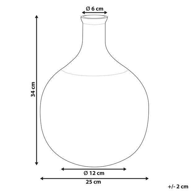 Beliani ACHAAR - Bloemenvaas-Groen-Glas