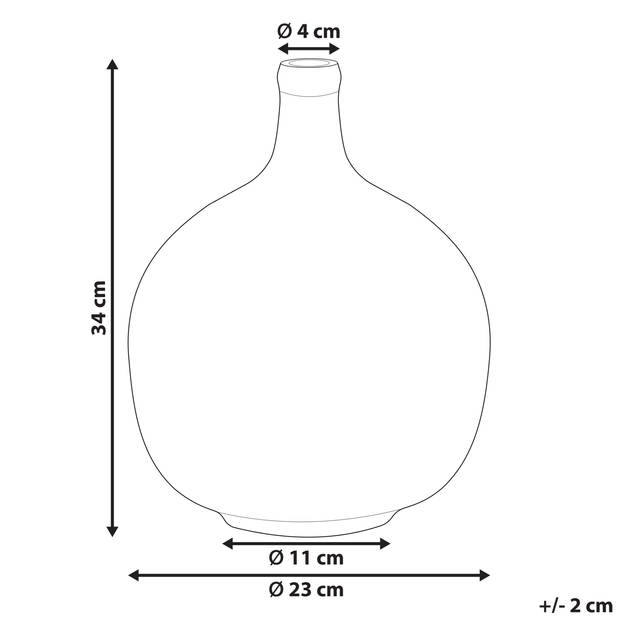 Beliani GOSHT - Decovaas-Oranje-Glas