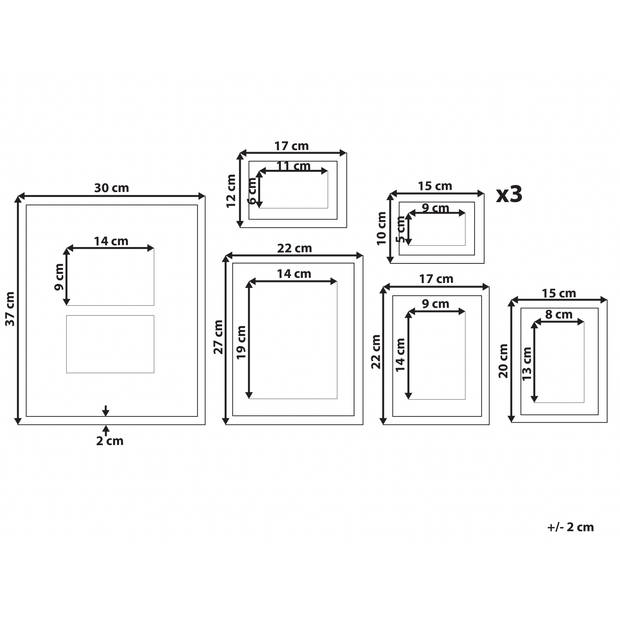 Beliani GARANGO - Fotolijst-Zwart-MDF