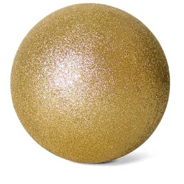 16x stuks kerstballen goud glitters kunststof 3 cm - Kerstbal