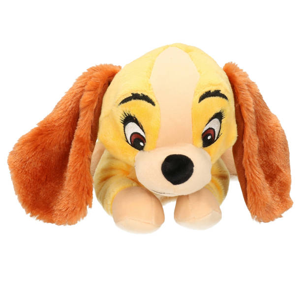Bruine Disney Lady hond knuffels 25 cm knuffeldieren - Knuffeldier