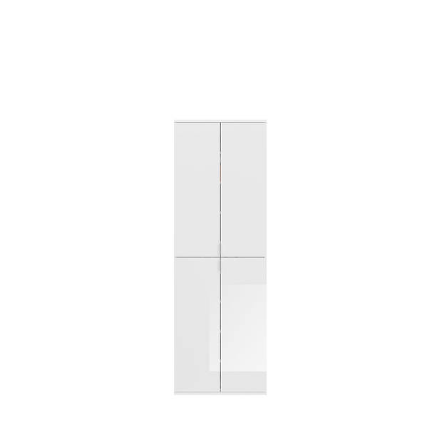 ProjektX kledingkast 8 deuren wit, spiegel.