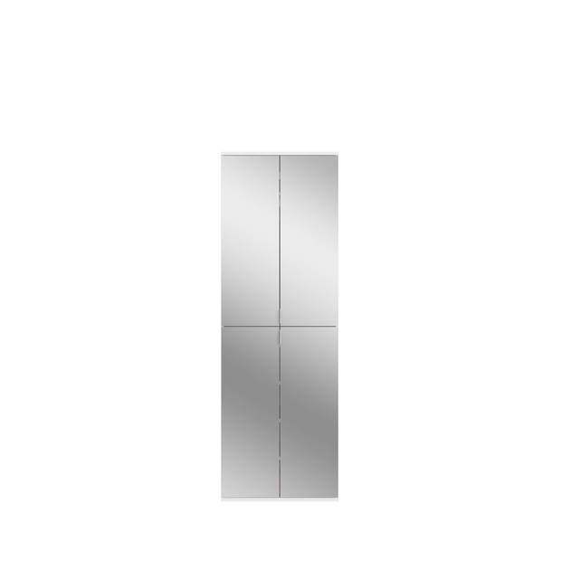 ProjektX kledingkast 12 deuren wit, spiegel.