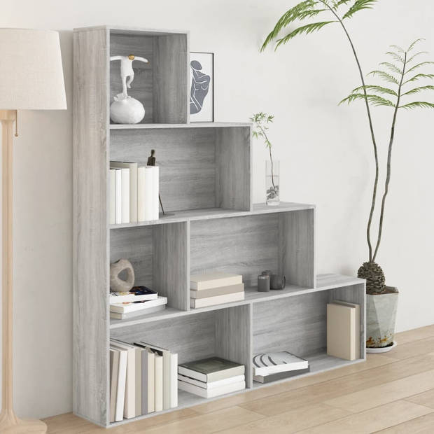 vidaXL Boekenkast 155x24x160 cm grijs sonoma eikenkleurig