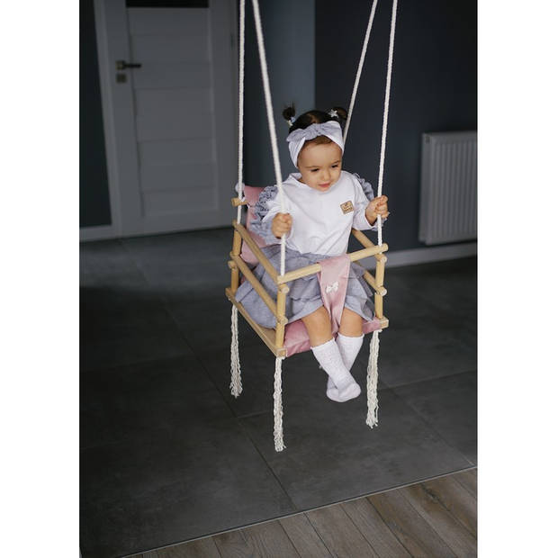 Baby Schommel Binnen Baby Swing Seat - Plafondhanger 3 in 1 - Grijs