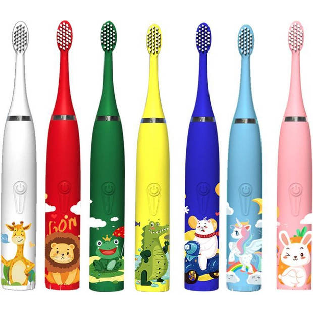 CoolHome Sonic Leeuwtje - Elektrische Tandenborstel geschikt voor Peuters en Kinderen - Kindertandenborstel - Rood