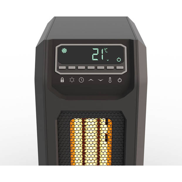 CoolHome IH22 Infrarood Kachel - Elektrische kachel met afstandsbediening - 1500W -Zwart