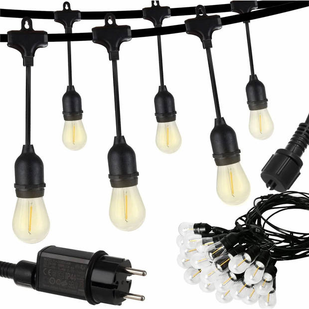 Lichtsnoer - 10 Meter - Waterdicht - 20 Led Lampen - Lampjes Slinger ...