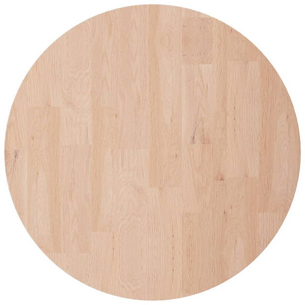 vidaXL Tafelblad rond Ø30x4 cm onbehandeld massief eikenhout