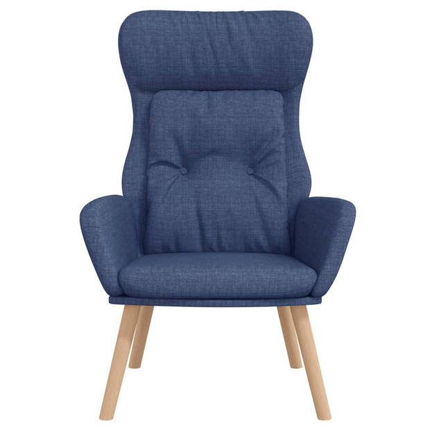 The Living Store Fauteuil Dik Gevoerd Blauw - 70x77x94 cm - Optimaal Zitcomfort