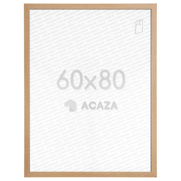 Acaza Fotokader - Fotolijst - 60x80 cm - MDF hout - Lichte Eik kleur