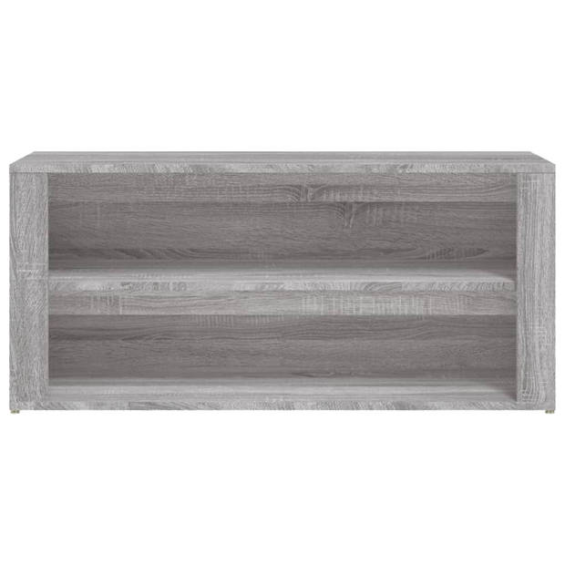 vidaXL Schoenenrek 100x35x45 cm bewerkt hout grijs sonoma eikenkleur