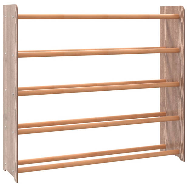 vidaXL Schoenenrek 90x24x81 cm bewerkt hout bruin