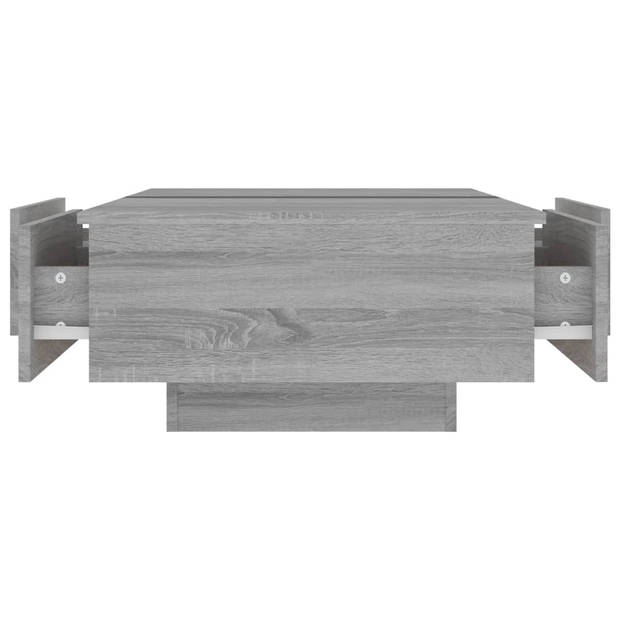 The Living Store Salontafel - Trendy - Banktafel - 90x60x31 cm - Bewerkt hout