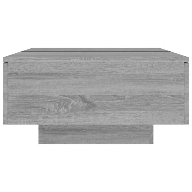 The Living Store Salontafel - Trendy - Banktafel - 90x60x31 cm - Bewerkt hout