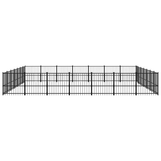 vidaXL Hondenkennel voor buiten 46,1 m² staal