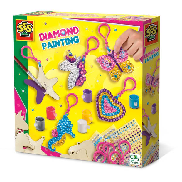 Diamond painting - Houten sleutelhangers