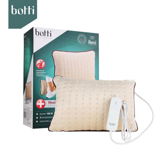 Botti Medic series Reni warmtekussen met 3 warmtestanden - Verwarmingskussen - Heating pillow - 100W - Beige