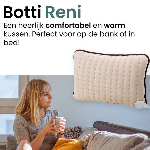 Botti Medic series Reni warmtekussen met 3 warmtestanden - Verwarmingskussen - Heating pillow - 100W - Beige