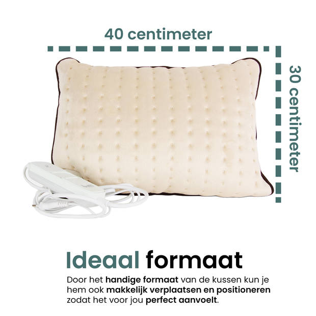 Botti Medic series Reni warmtekussen met 3 warmtestanden - Verwarmingskussen - Heating pillow - 100W - Beige