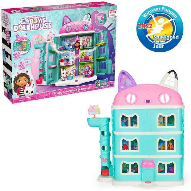 Gabby's Dollhouse Gabby's Purrfect Magische Poppenhuis - Inclusief 2 Actiefiguren - 8 Meubelstukken - 3 Accessoires