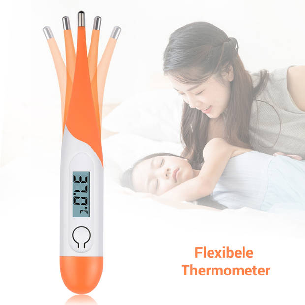 Thermometer lichaam - Koorts - Koortsthermometer voor volwassenen - Oranje - Incl. opbergcase!