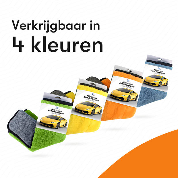 Droogdoek Badkamer - Auto - Drying Towel - Watermagneet - Microvezel - Doek - 45 x 38 cm - Oranje