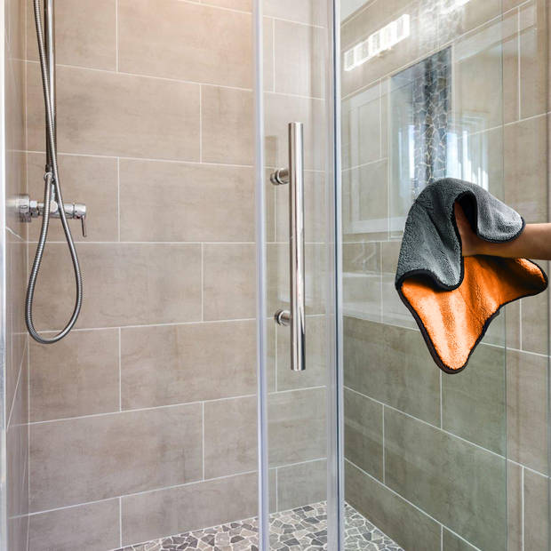 Droogdoek Badkamer - Auto - Drying Towel - Watermagneet - Microvezel - Doek - 45 x 38 cm - Oranje