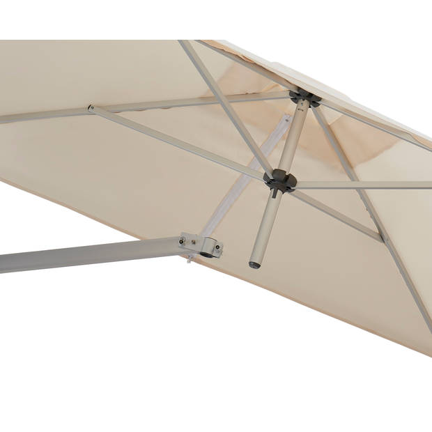 Rechthoekige Muurparasol - 200 x 140 cm - Parasol voor Muur of Wand - Ecru / Gebroken wit