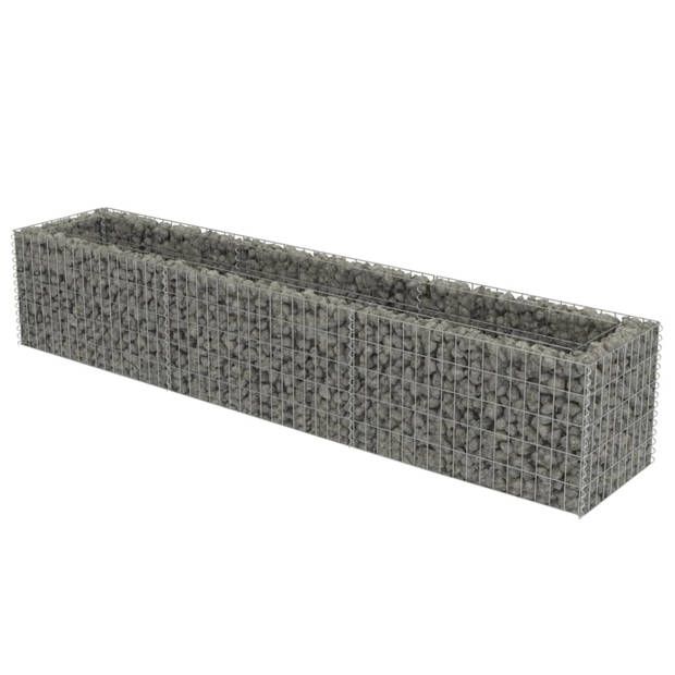 vidaXL Gabion plantenbak verhoogd 270x50x50 cm gegalvaniseerd staal