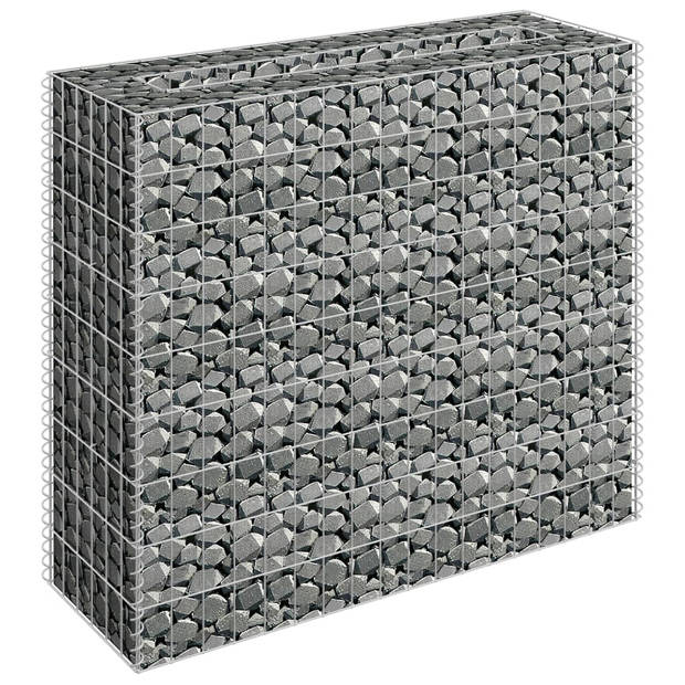 vidaXL Gabion plantenbak verhoogd 90x30x90 cm gegalvaniseerd staal