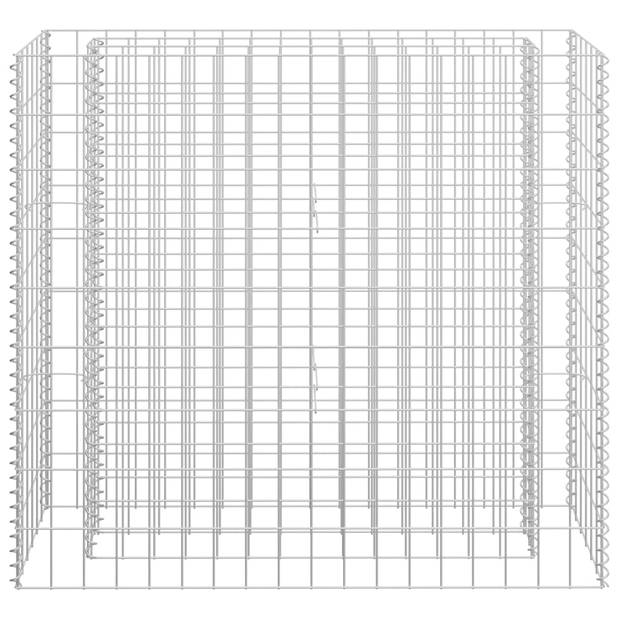 vidaXL Gabion plantenbak verhoogd 90x30x90 cm gegalvaniseerd staal