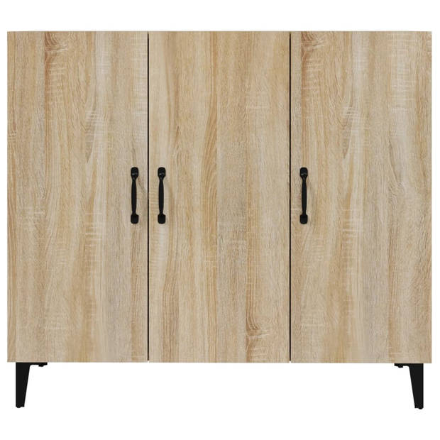 The Living Store Dressoir - Industriële Stijl - Sonoma Eiken - 90 x 34 x 80 cm