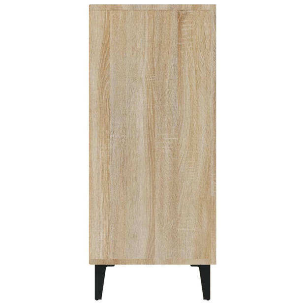 The Living Store Dressoir - Industriële Stijl - Sonoma Eiken - 90 x 34 x 80 cm