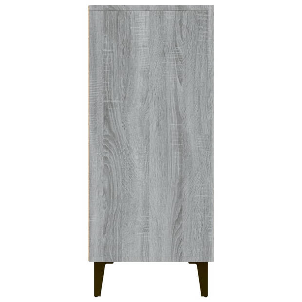 vidaXL Dressoir 90x34x80 cm bewerkt hout grijs sonoma eikenkleurig