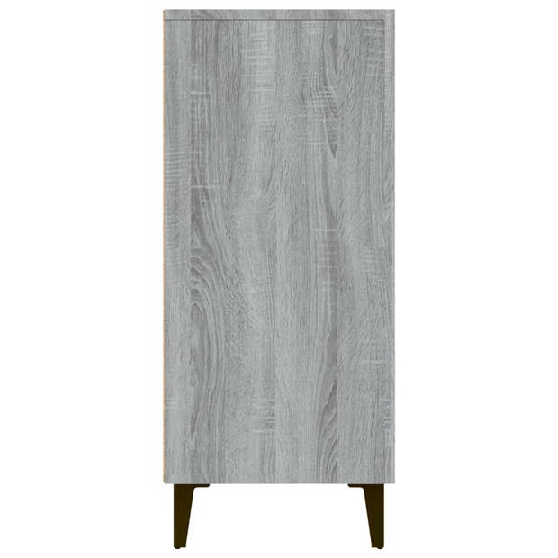 vidaXL Dressoir 90x34x80 cm bewerkt hout grijs sonoma eikenkleurig