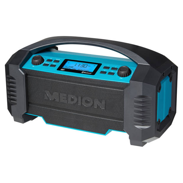 MEDION E66050 DAB+/Bluetooth bouwplaatsradio - ideaal voor bouwplaatsen - tuin of camping - IP54 bescherming tegen