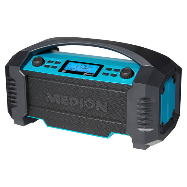 Bouwradio DAB+ Medion E66050 - FM -Bluetooth - Stof/spatwater bescherming (IP54) - Robuuste behuizing - 15 W RMS