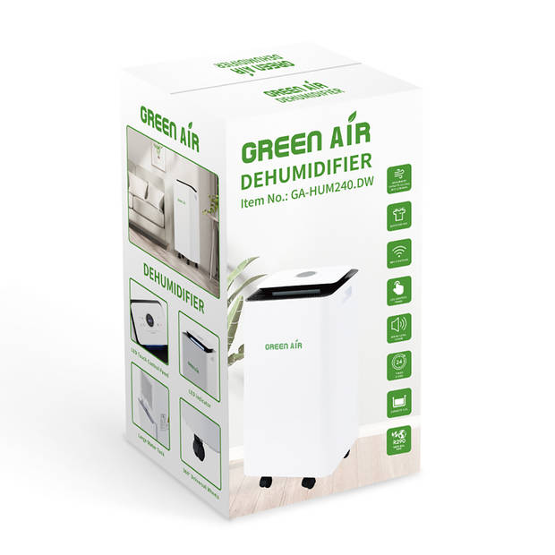Green Air Draagbare Luchtontvochtiger 12L 210W - 12 Liter Ontvochtiger