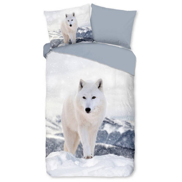 Pure Dekbedovertrek Micropercal White Fox - grijs 140x200/220cm