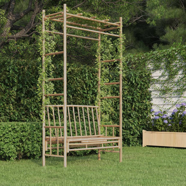 vidaXL Tuinbank met pergola 116 cm bamboe