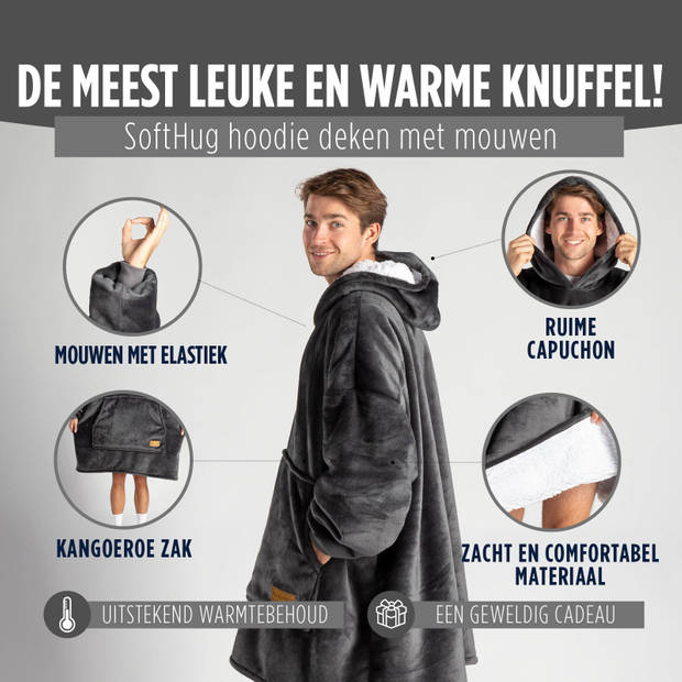 Hoodie Deken - Grijs